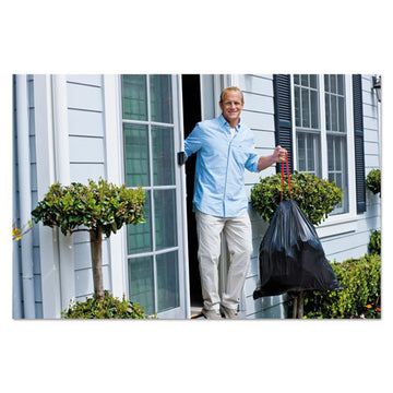 Glad® Drawstring Large Trash Bags, 30 Gal, 1.05 Mil, 30" X 33", Black, 90-carton freeshipping - TVN Wholesale